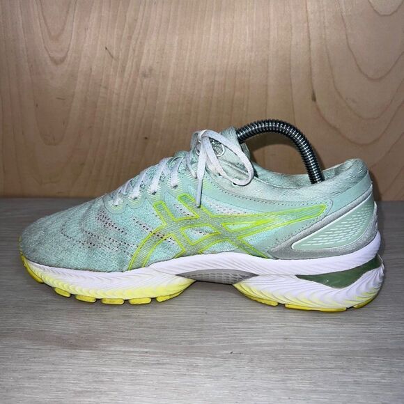 Asics Gel Nimbus 22 Mint Tint Safety Yellow 1012A663 Women's 9 - Picture 5 of 11